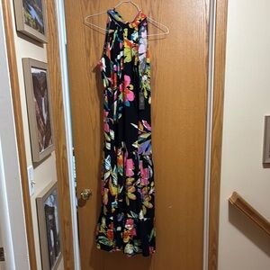 Vince Camuto Pink and Orange Halter Maxi Dress